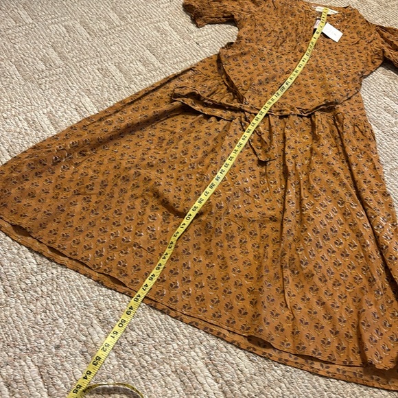 NWT Daughters of India prairie dress is autumn block print size small - Picture 7 of 14